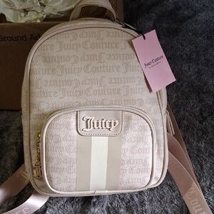 Juicy Couture Beige and Cream Backpack